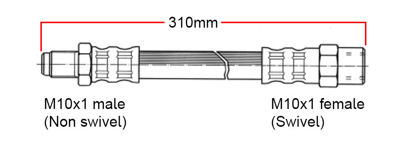 Przewód hamulcowy Tylny Volvo 240 / 740 / 940 z 4-tłoczkowym zaciskiem hamulcowym S60R / V70R