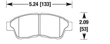 Przednie klocki hamulcowe Carbotech XP10 do Toyota Corolla