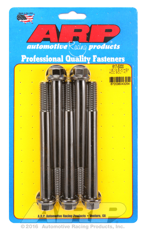 ARP 1/2-13 x 5.000 hex black oxide bolts (5pcs)