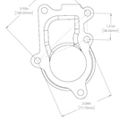 Downpipe flange Holset HE221W #7 (5-bolt) Stainless steel
