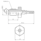 Złączka hamulcowa męska M10x1 (nierotacyjna)