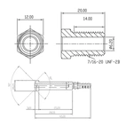 Złączka hamulcowa męska 7/16-24 ze stali nierdzewnej (obrotowa)