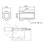 Złączka hamulcowa męska 3/8-24 (obrotowa)