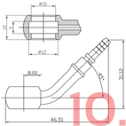 Stwórz własny przewód hamulcowy AN3 w oplocie stalowym (Ocynkowany)