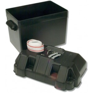 Battery box black plastic