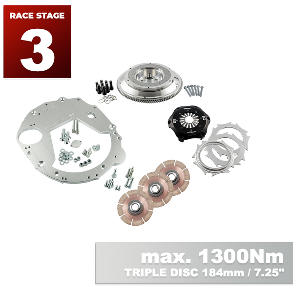 PMC RACE STAGE 3 BMW M50 M52 M54 S50 S52 S54 - BMW M57N HGU HGK - 184mm 7.25" (P) (V)