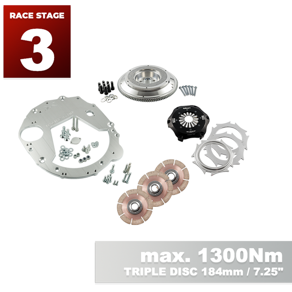 PMC RACE STAGE 3 BMW M50 M52 M54 S50 S52 S54 - BMW M57N HGD JGA - 184mm 7.25" (P) (V)