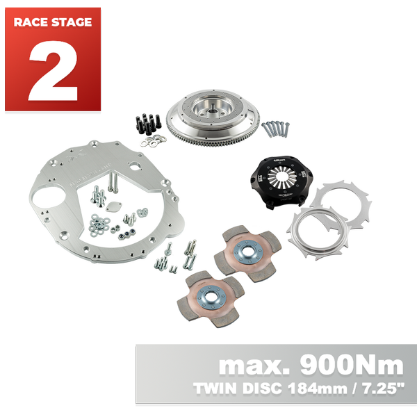 PMC RACE STAGE 2 BMW M50 M52 M54 S50 S52 S54 - BMW M57N HGU HGK - 184mm 7.25" (P) (V)