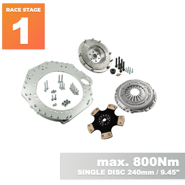 PMC RACE STAGE 1 GM Chevrolet V8 LS - BMW M57 / E46 S54 M3 - 240mm / 9.45"