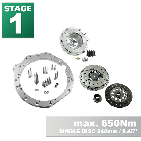 PMC STAGE 1 Mercedes-Benz M113 - BMW M57 / E46 S54 M3 - 240mm / 9.45"