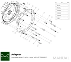 PMC Adapter Kit Mercedes-Benz M120 - BMW M57N HGD JGA - 240mm / 9.45"
