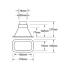 Dolot 63+76mm Czarny