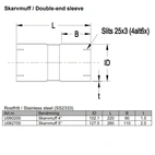 Tuleja łącząca 4 cale ze stali nierdzewnej (102 mm)