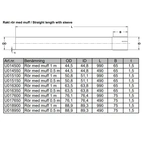 Exhaust tube 1000 mm 2,5 inch SS (63mm)