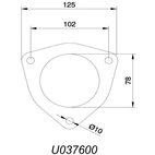 Tube flange 3 inch (76mm)