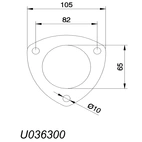 Tube flange 2,5 inch (63mm)