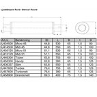 Muffler midi 1 3/4 inch SS