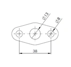 Oil inlet turbo flange CC 38mm Holset, Garret, KKK etc.
