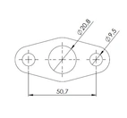 Weld oil return turbo flange CC 51mm Holset, Garret, KKK etc.