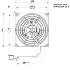 SPAL cooling fan 115mm / 4,5" suction