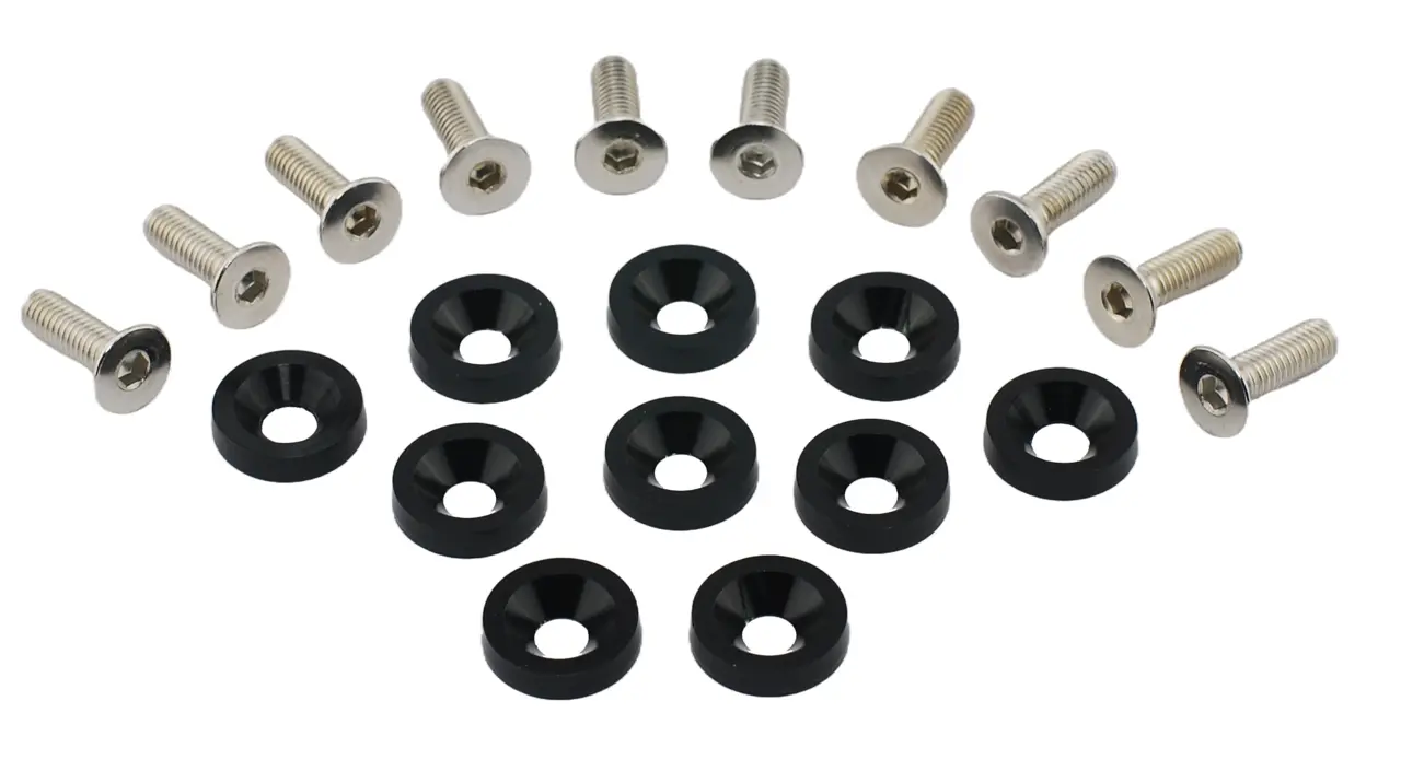 Podkładka wpuszczana ze śrubą / podkładka JDM Fender Czarna