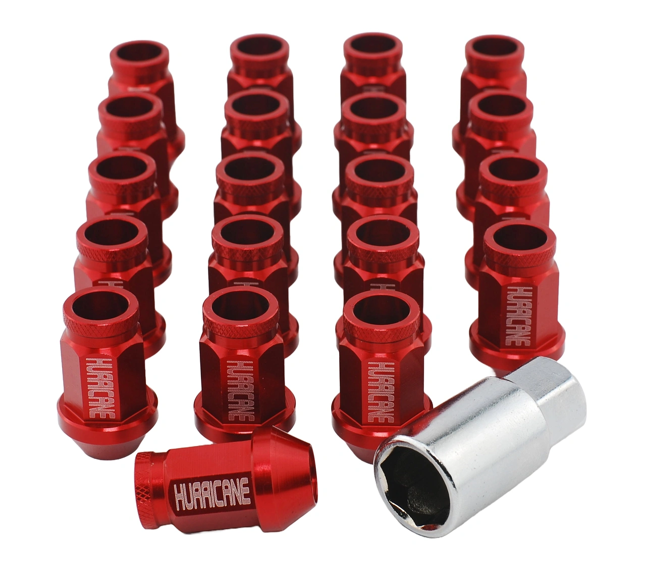 Wheel Nut Aluminum Red M12x1,5 (39mm)