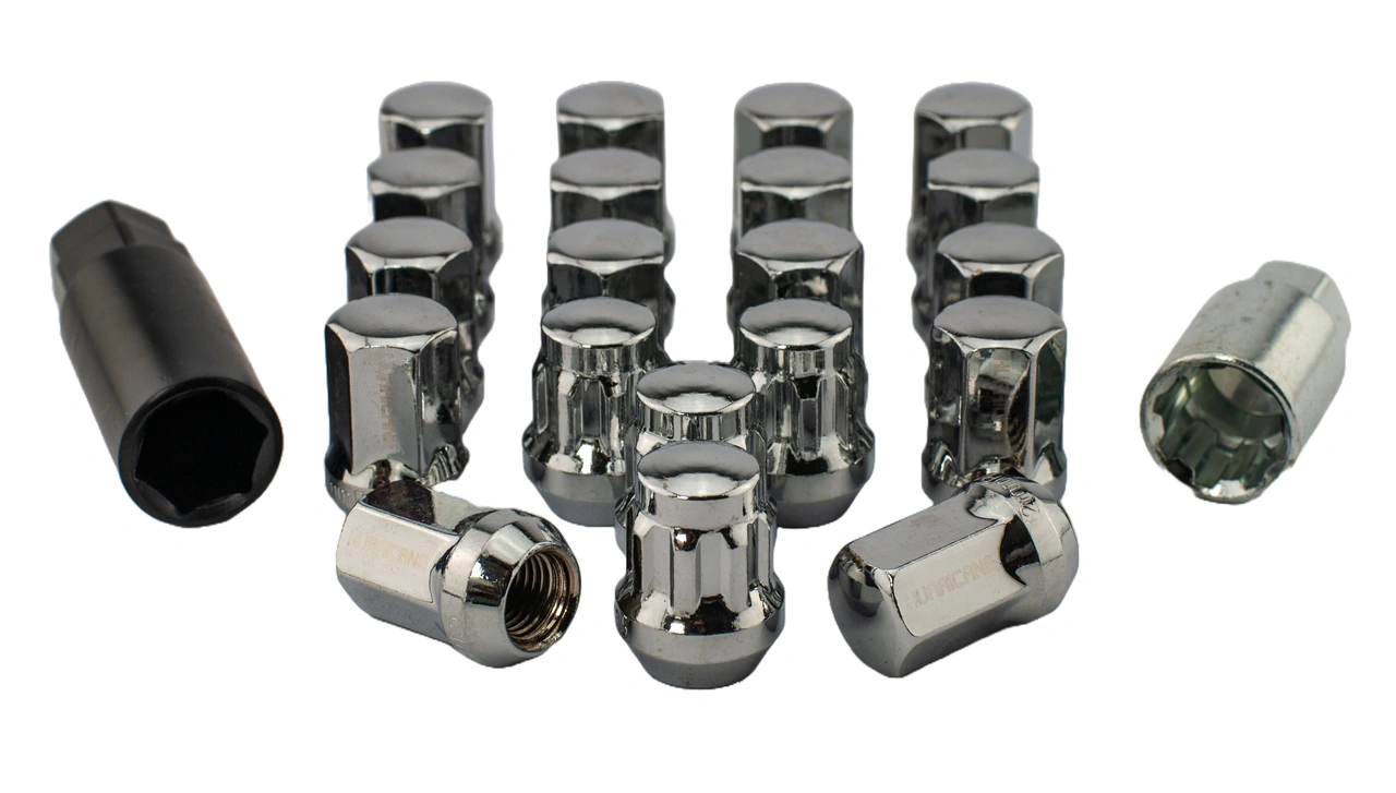 Zestaw nakrętek do kół Stal Srebrna M12x1,5 (32mm)