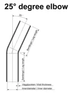 Silicone hose Black 25 Degree 1,875'' (48mm)