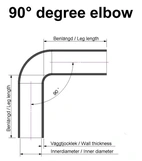 Silicone hose 90 degree 2" (51mm)