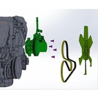 Adapter pompy wodnej Davies Craig Ford Coyote 5.0L