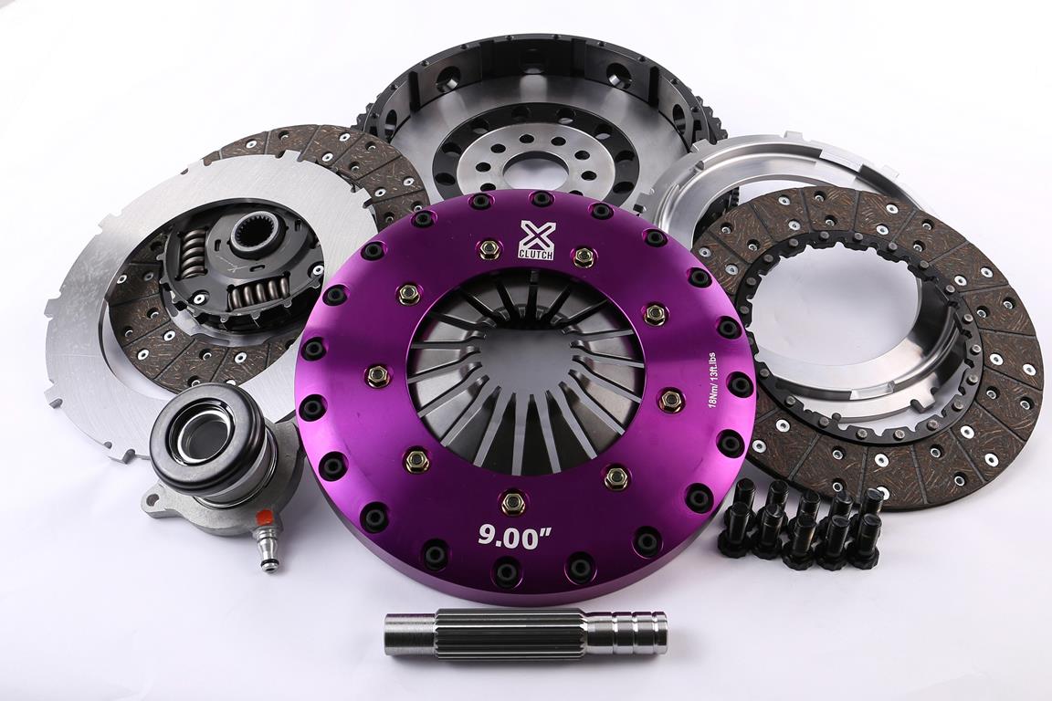 Xtreme Performance - 230mm Sprung hub Organic Twin Plate Clutch Kit Incl Flywheel & CSC 1000Nm