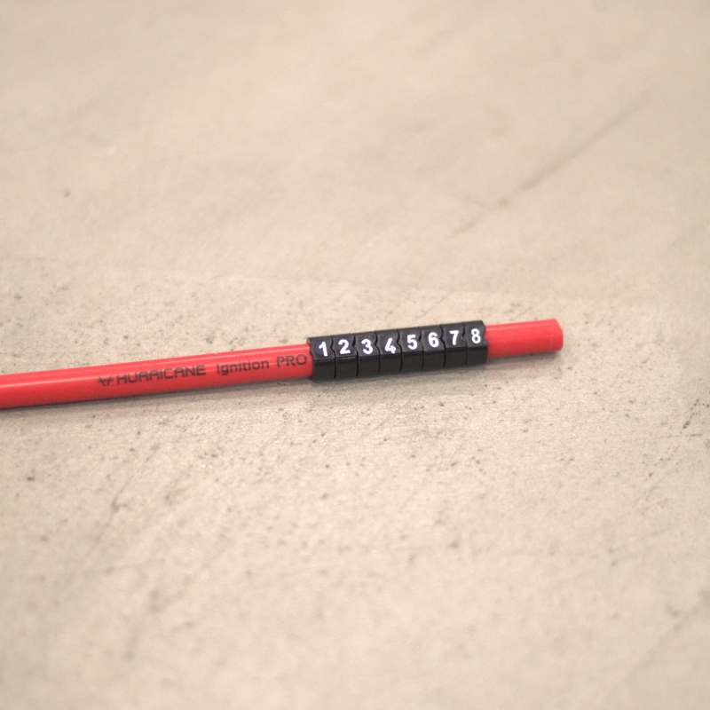 Hurricane Oznaczenie numeru/oznaczenie cylindra dla przewodu zapłonowego