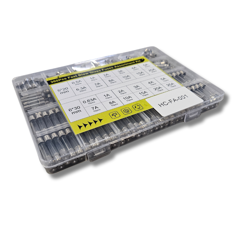 Bezpieczniki szklane Pudełko 360 szt