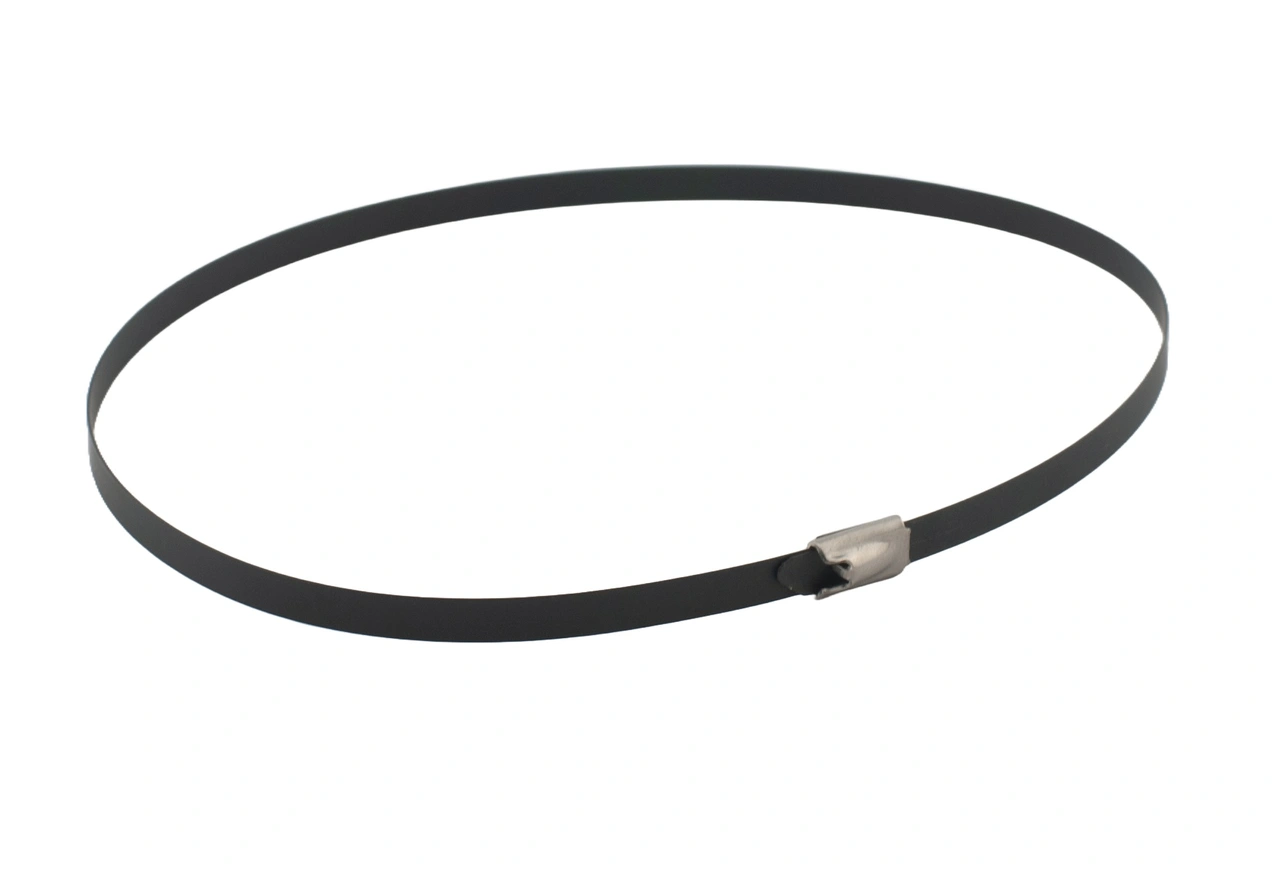 Stainless steel locking tie 200mm (Black)