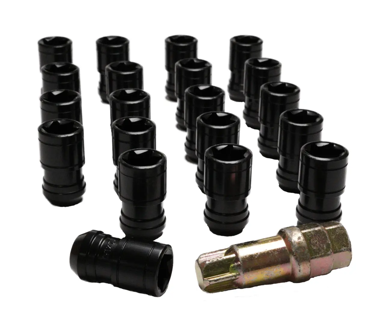 Nakrętka koła Zestaw z tuleją zabezpieczającą Czarny M12x1,25