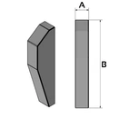 Końcówka intercoolera 76x495mm
