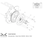 Zestaw adapterów MB OM606 - Nissan Patrol Y61 ZD30 TD42 - 250mm