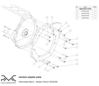 Zestaw adapterów MB OM606 - Nissan Patrol Y61 ZD30 TD42 - 250mm