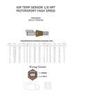 Intake air temperature sensor 1/8" NPT (IAT)