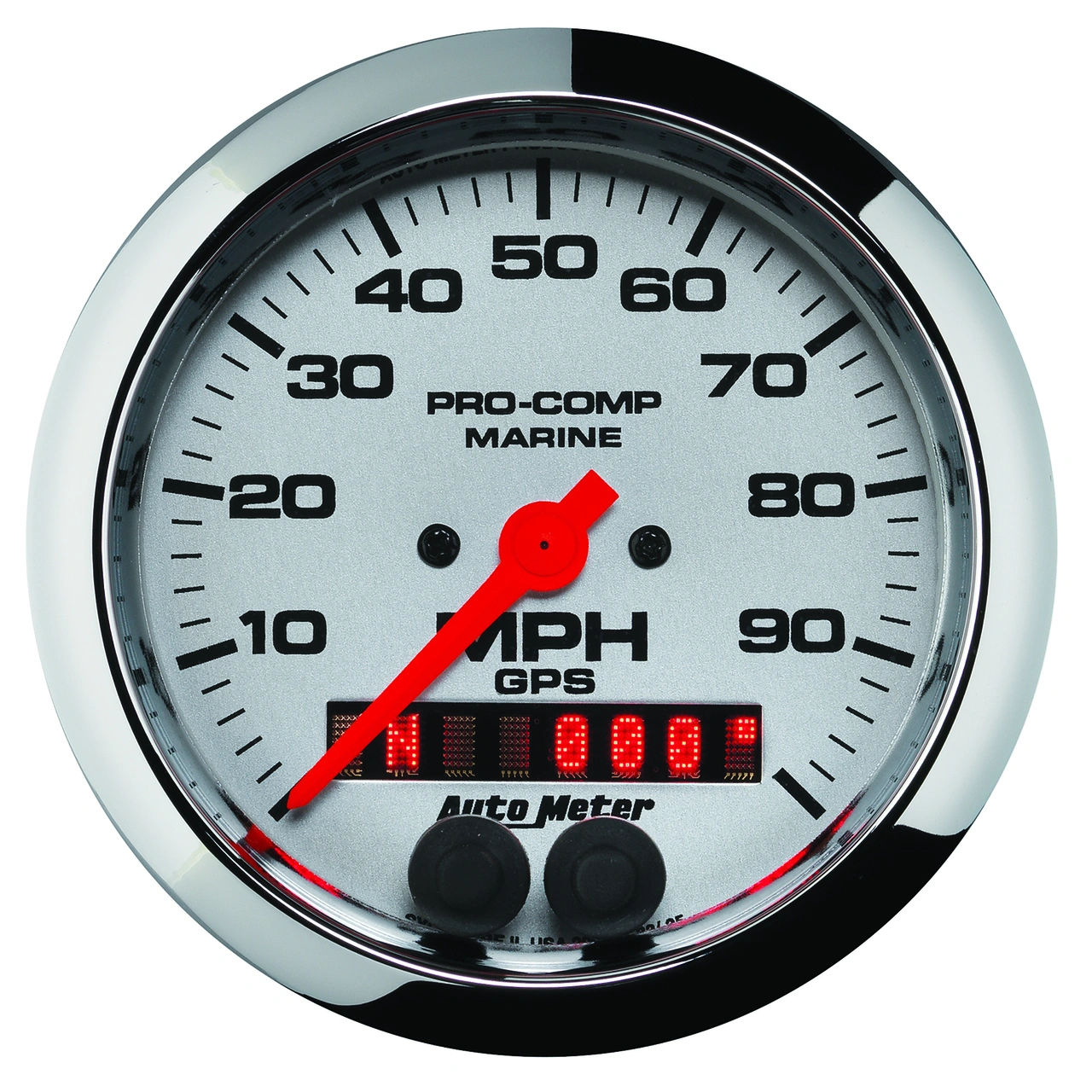 3-3/8" Gps Speedometer, 0-100 Mph, Marine Chrome Ultra-Lite