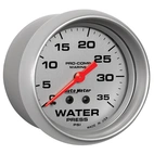 2-5/8" Water Pressure, 0-35 Psi, Marine Silver Ultra-Lite