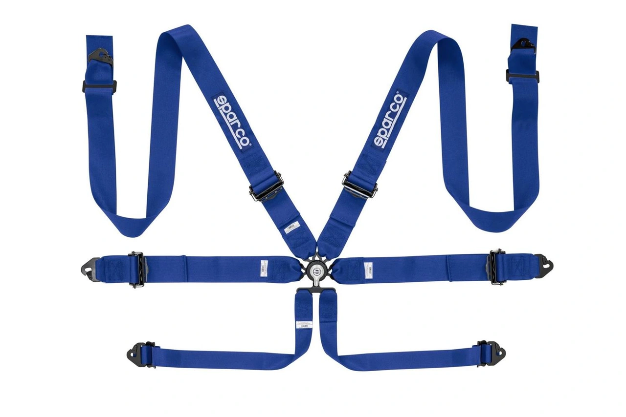 Sparco 6pt Safety harness blue