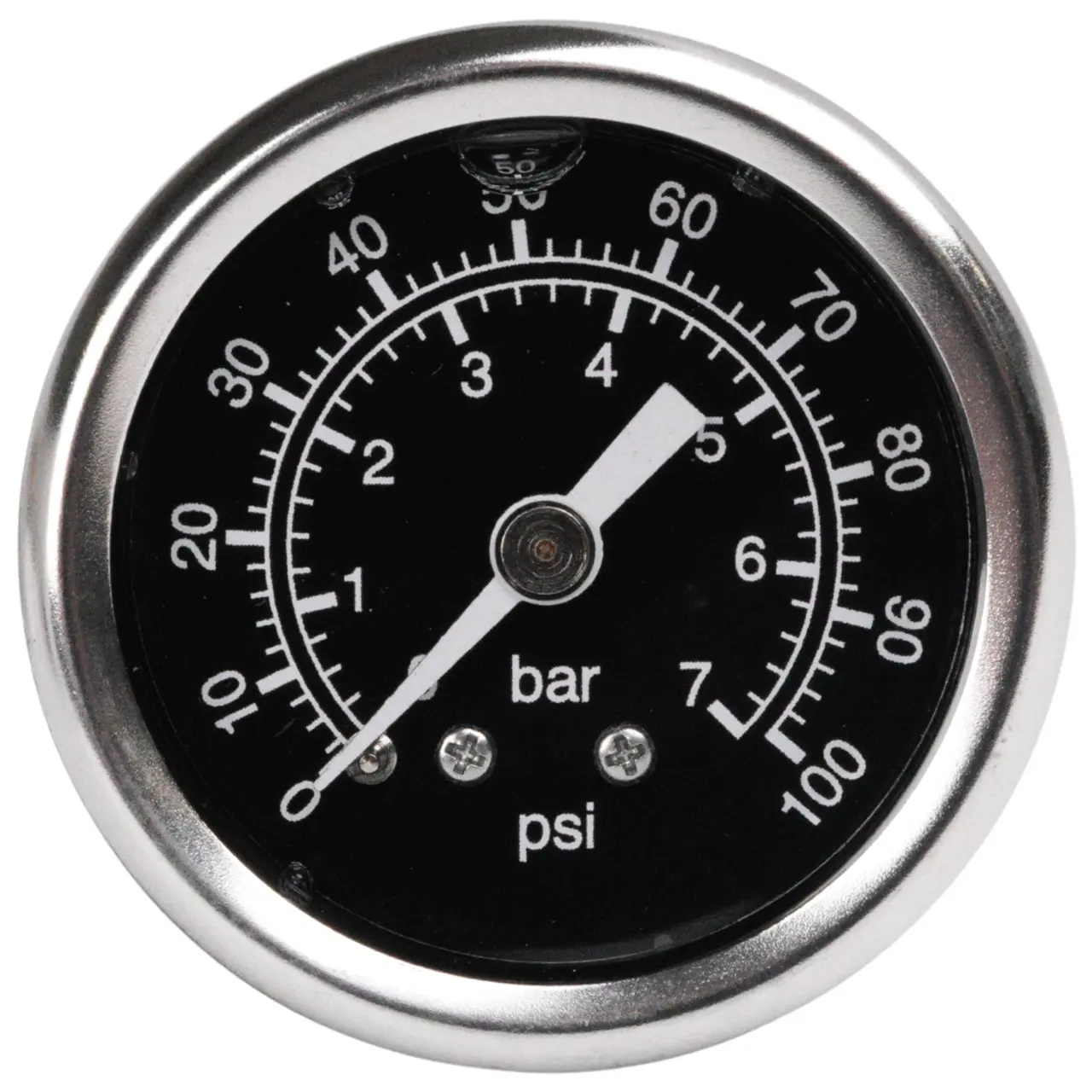 Fuel pressure gauge 0-7 bar black