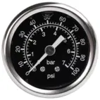 Fuel pressure gauge 0-7 bar black