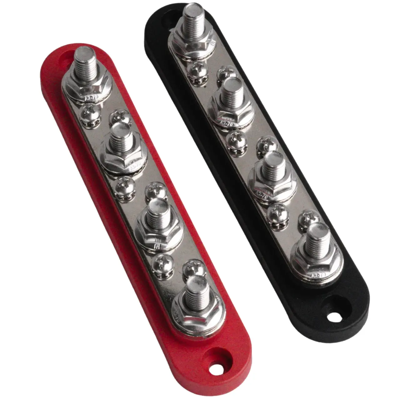 Zacisk kablowy 4x M8 / 6x M4 czerwony/czarny