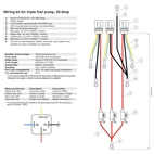 Wiring kit for triple fuel pumps, 30-Amp, battery connection