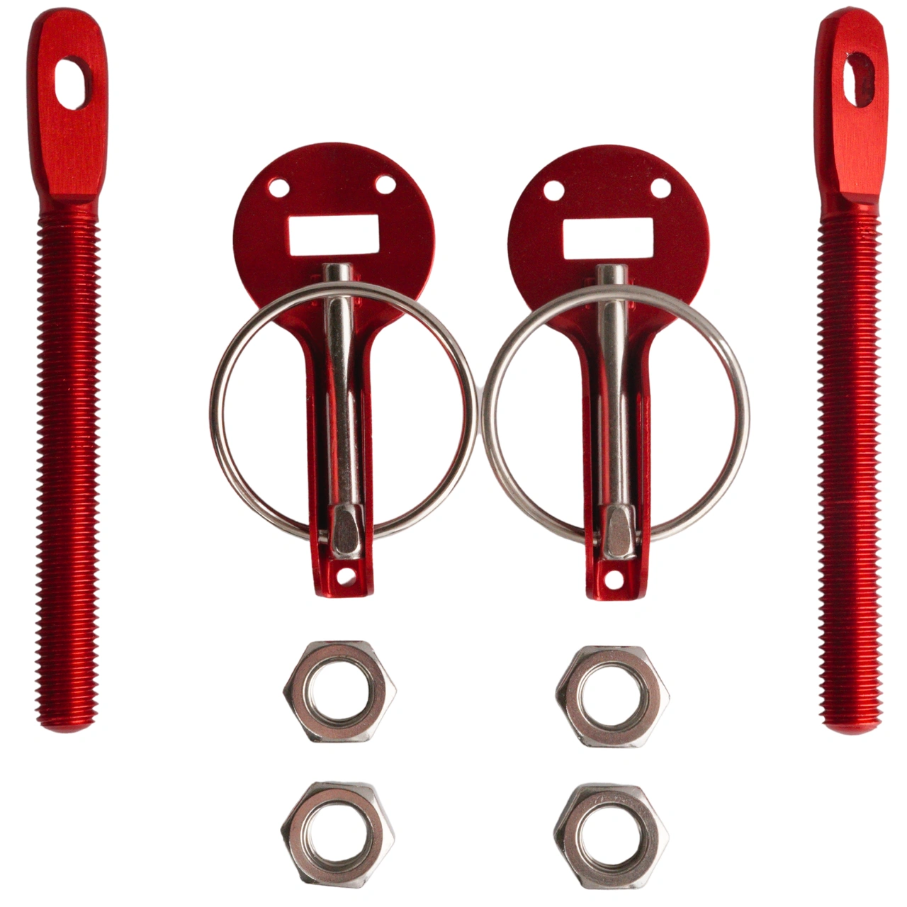 Bonnet latch aluminum red