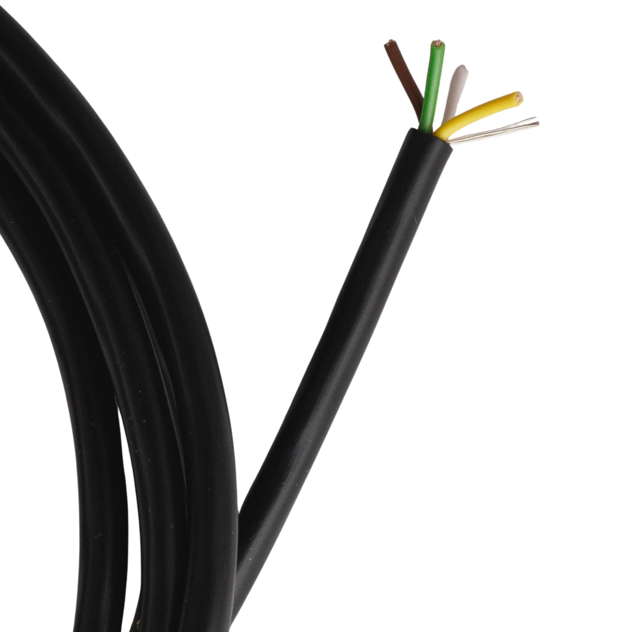 Shielded cable (4 cores) black