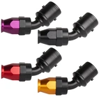 AN6 45° PTFE Quick-Connect hose end