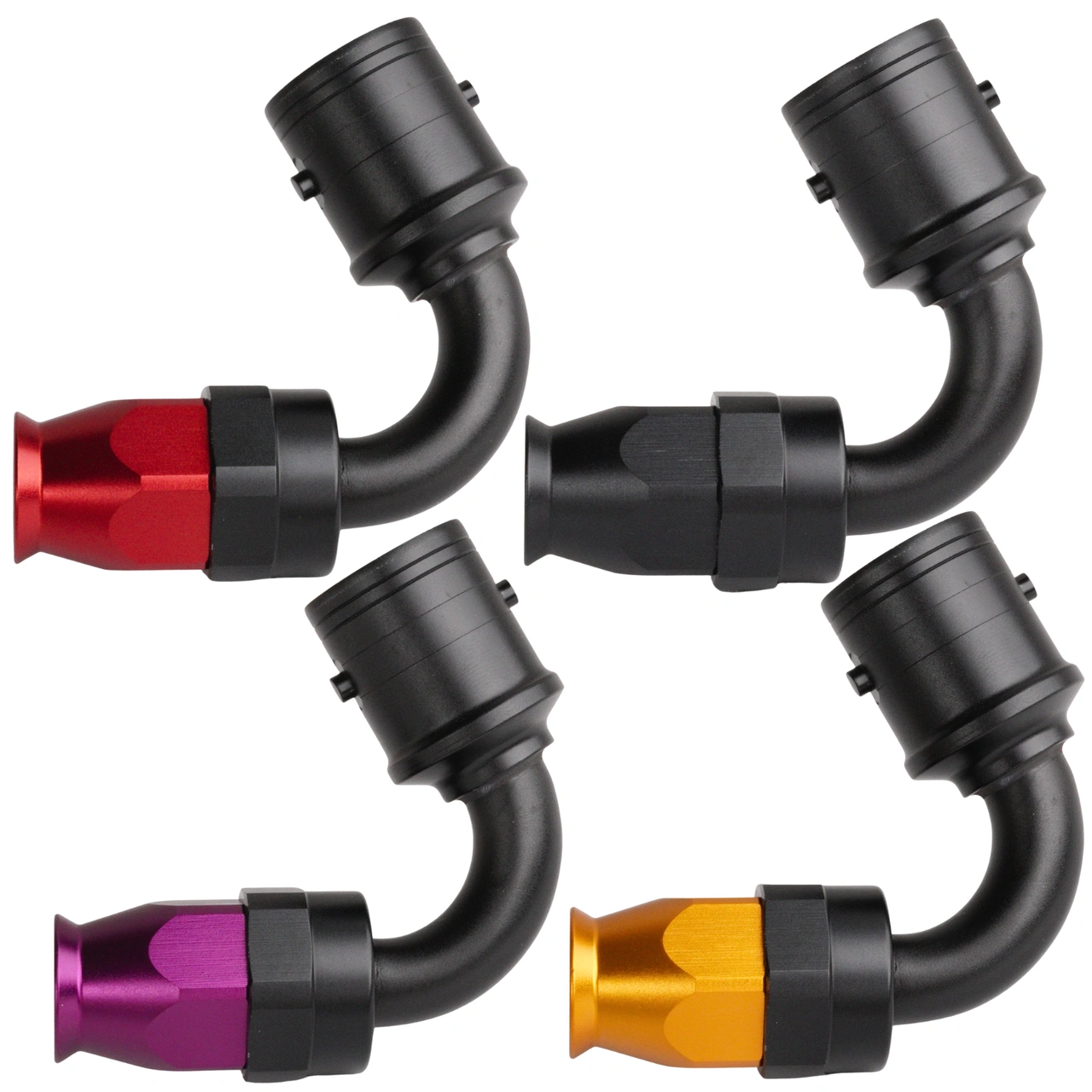 AN4 120° PTFE Quick-Connect hose end